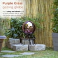 thumbnail image 5 of Alpine Corporation 10" Reflective Glass Gazing Globe, Purple, 5 of 12