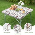 thumbnail image 4 of White Christmas Tree Pattern Square Fitted Tablecloth with Elastic Edge,Square Table Cover,Washable Elastic Table Cover for Home Kitchen Party Decor 36"x36", 4 of 6