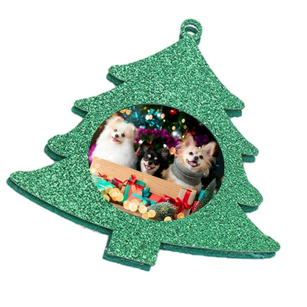 Pack De 6 Marcos De Fotos Para Árbol De Navidad - Diseños De Papá Noel, Reno Y Muñeco De Nieve, Incluye Hilo Para Colgar