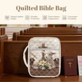 thumbnail image 4 of FOR U DESIGNS Sheep Lily Cross Print Bible Cover Quilted Bible Holder Case Reusable Book Cover Handbag Bible Protective with Zipper Pocket Christian Bible Accessories Gifts, 4 of 7