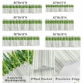 thumbnail image 3 of Green Plants Window Valance for Kitchen, Watercolor Simple Spring Green Leaves Botanical Lines Rod Pocket Short Curtain for Small Windows, Light Filtering Decorative Valance, 60 x 14 Inch, 3 of 9