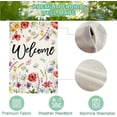 thumbnail image 4 of Floral Spring Summer House Flag Flowers Butterfly Large Yard Flag 28 X 40 Inch Double Sided Burlap Summer Welcome Flag for Outside Outdoor Porch Decor, 4 of 5