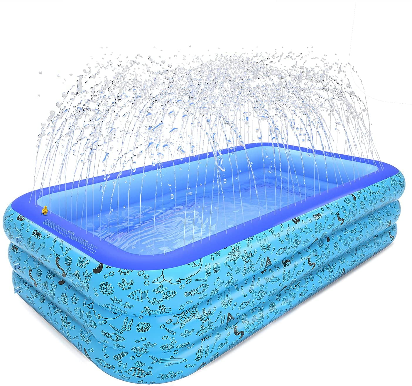 Inflatable Swimming Pools,Kiddie Pools Swimming Pool with Sprinkler,0