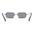 thumbnail image 2 of Luxury Rimless Metal Engraving Frame Thin Rectangle Sunglasses Gold Black, 2 of 5