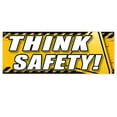 thumbnail image 1 of Think Safety 13 oz Banner | Non-Fabric | Heavy-Duty Vinyl Single-Sided With Metal Grommets, 1 of 5