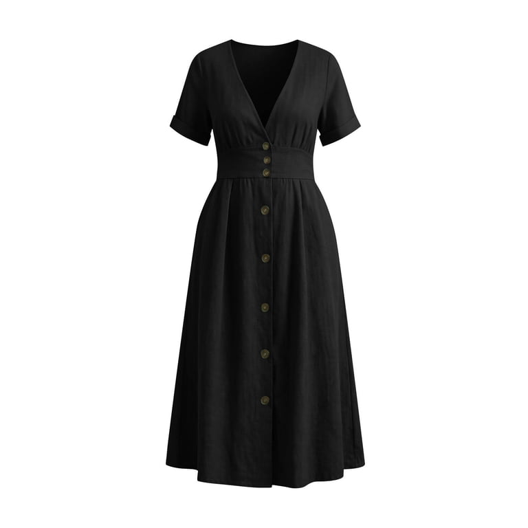 short sleeve cinched waist midi dress SHEIN LUNE Women's Bohemian Style Cross Shirred Cinched Waist Waist Twist  Back Elastic Gather Short Sleeve A-Line Midi Dress, Casual Resort Wear For  Spring/Summer
