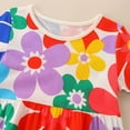thumbnail image 5 of Kiijoy Baby Girls Floral Short Sleeve Dress Casual Soft Skater Dress, Sizes 2-8, 5 of 5