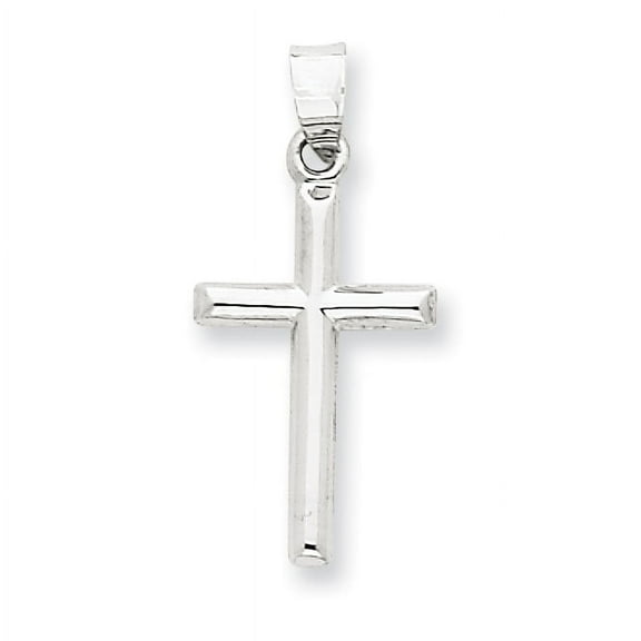 Beautiful 14k White Gold Hollow Cross Pendant