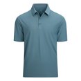 thumbnail image 2 of BiZtdJrK Golf Shirts for Men Summer Short Sleeve Button Collared Polos Shirt Solid Color Casual Sports Tennis T-Shirt 2025 Going Out Tops Green M, 2 of 7