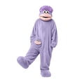 thumbnail image 6 of Ulanda Funny Big Mouth Monster Onesie for Kids Silly Monster Onesies with Shoes Soft Plush Jumpsuit Cozy Halloween Outfit (Purple, XXL), 6 of 7