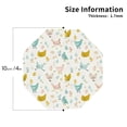 thumbnail image 2 of Lsque Chicken Pattern 4" Drink Coasters Set of 4, PVC Leather Absorbent Coasters, Table Coaster Set Decorative Coffee Cup Coasters Housewarming Gift -Octagon, 2 of 6