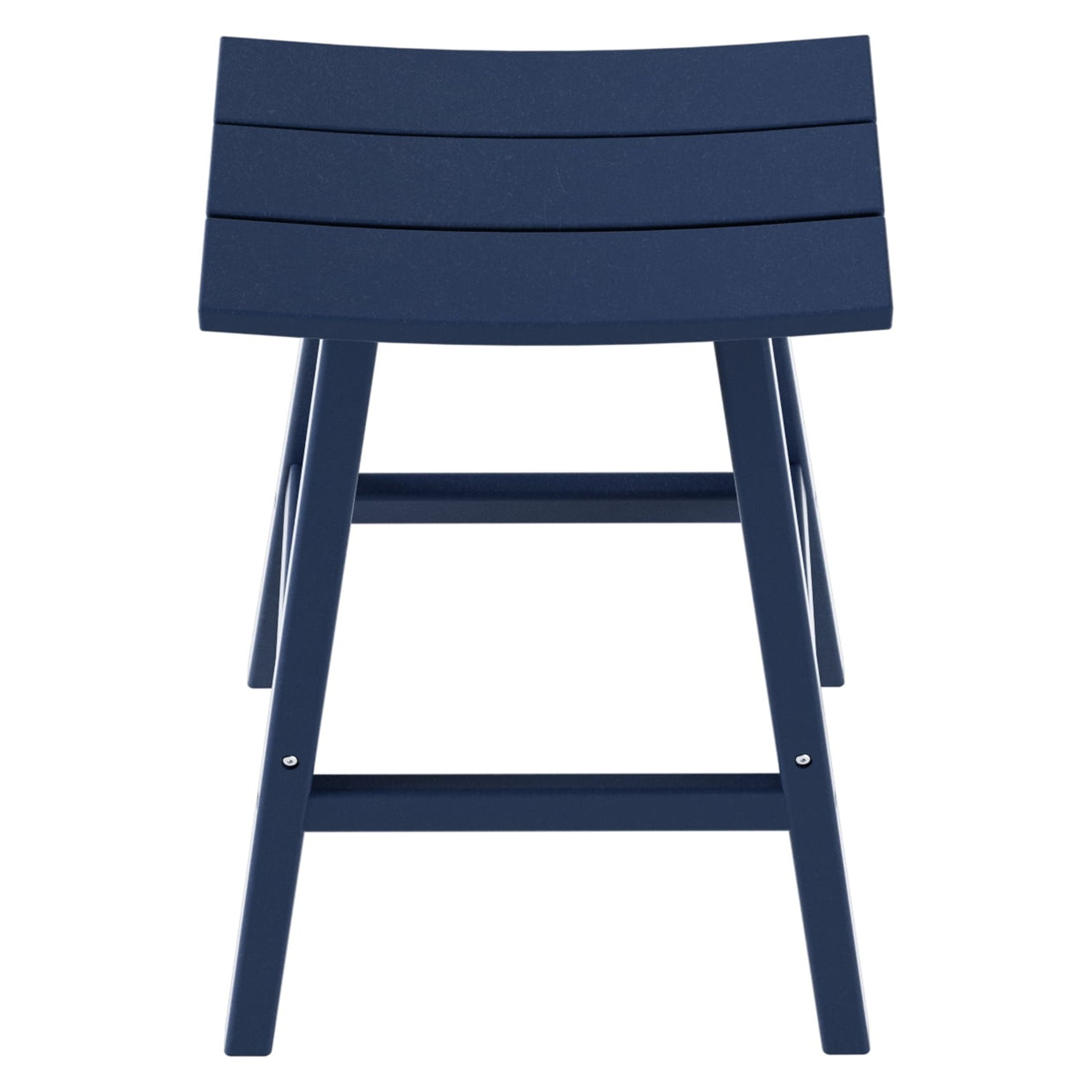 GARDEN 29" Inches Adirondack Plastic Outdoor Bar Stools (Set of 2), Navy Blue