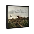 thumbnail image 3 of Journey Begins With First Step Scenery Animals & Insects Graphic Art Jet Black Framed Art Print Wall Art, 3 of 6
