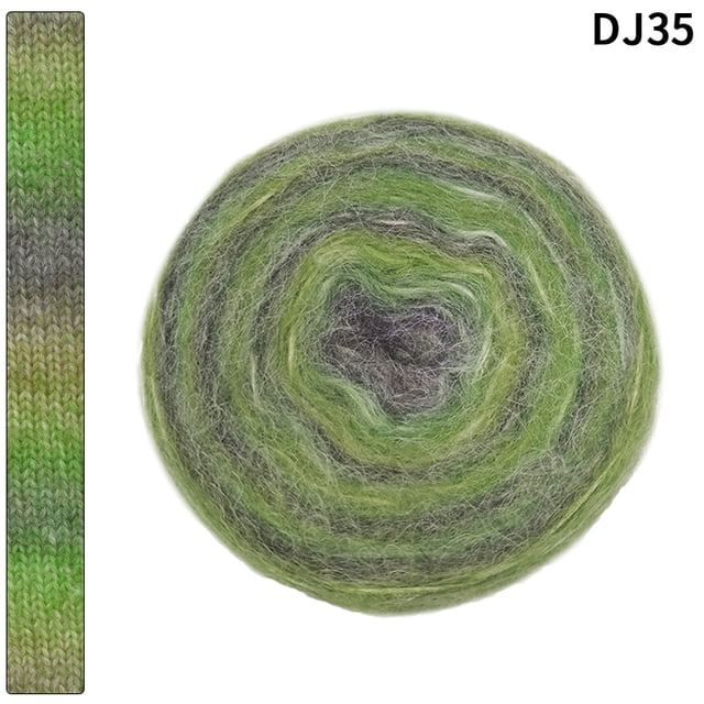 Xiao Hua Hilo Whirl de 100 g, hilo acrílico al 58 % para crochet, kit de crochet con cambio de color suave, hilo grande, Y