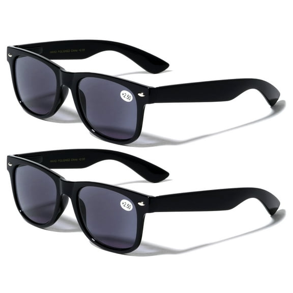 2 Pairs of Outdoor Full Lens Reading Sunglasses - Cool Outdoor Readers For men Or Women - Entire Lens Are Magnified. NOT BIFOCAL  3.00