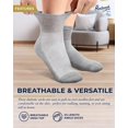 thumbnail image 4 of 6PR  91% Men's Cotton Diabetic Ankle Quarter Socks, 4 of 5