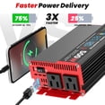 thumbnail image 3 of Inversor de corriente OLTEANP 500W 12V DC a 110V/120V AC con LCD, 3 of 8