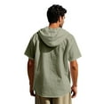 thumbnail image 5 of Miqool Mens Cotton Linen Shirts with Hood, Casual Short Sleeve Button Down Shirts Lightweight Hoodies Summer Beach Tops with Pocket, 5 of 9