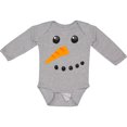thumbnail image 3 of Inktastic Snowman Face Boys or Girls Long Sleeve Baby Bodysuit, 3 of 5
