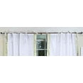 thumbnail image 4 of Lined Tie Top Sari Curtains 43"W x 36"L matching tiebacks- Handcrafted White Indian Drapes with Lining, Offering Privacy and Insulation for Living Room/Bedroom/Dining Room, Sold in Pairs, 4 of 6