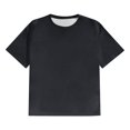 thumbnail image 4 of Plus Size Mens Casual Round Neck Solid Color Short Sleeve T-Shirt Blouse Tops 5XL, 4 of 5