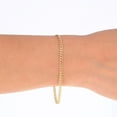 thumbnail image 3 of Nuragold 10k Real Yellow Gold Cuban Curb Link 2.5mm Chain Bracelet or Anklet (7"-9") Italian Jewelry for Men & Women, 3 of 12