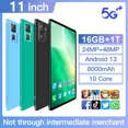 thumbnail image 4 of Tableta PC de 11 pulgadas nueva versión global 2023 Android 13 16 GB RAM 1 T ROM Deca Core Google Play WPS 5G WIFI Bluetooth Venta caliente Laptop, 4 of 5