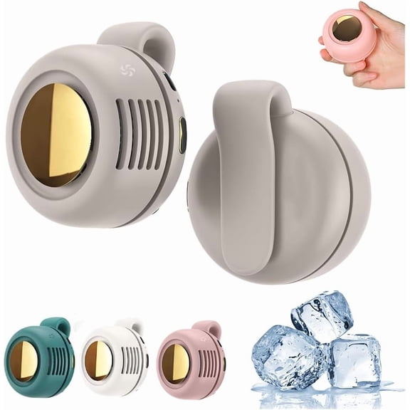 Portable Silent Mini Bladeless Electric Fan, Portable Silent Fan, Clip-On Design for Shirt & Waist, Adjustable 3-Speed Airflow, Lightweight & Compact Fan for Outdoor, Travel, Office (White)