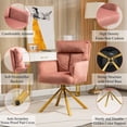 thumbnail image 2 of NORDICANA Swivel Accent Chair Soft Velvet Home Office Chair Ergonomice Design with Armrest Comfortable Vanity Chair with Stable Metal Legs for Reading,Studying,Receptions, 2 of 5