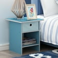 thumbnail image 6 of Furinno 10004 End Table/ Night Stand Storage Shelf with Bin Drawer, Light Blue/Light Blue, 6 of 6