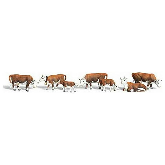 Woodland Scenics A2144 Hereford Cows N WOOA2144