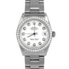 Pre-Owned Rolex 6827 Midsize Ladies 31mm Datejust Wristwatch White Diamond (3 Year Warranty)