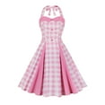 thumbnail image 1 of Robe d'Été pour Femmes 2024 Mode Grande Taille Rétro Col en V Manches Courtes Nœud Bouton Ceinture Grande Jupe Ourlet Robe 50 % de Réduction Liquidation!, 1 of 8
