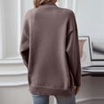 thumbnail image 3 of Women's Autumn And Winter Solid Color Temperament Sweater Jacket Knitted Cardigan Loose Sweaters for Women Cardigan Sweater Button up Women Knit Cardigan Long Cute Sweaters Kimono Cardigans for Women, 3 of 8
