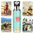 thumbnail image 7 of Yayeee 20oz Insulated Water Bottle Double Wall Stainless Steel with Flip Straw Lid, Blue Beach Pattern, 7 of 7
