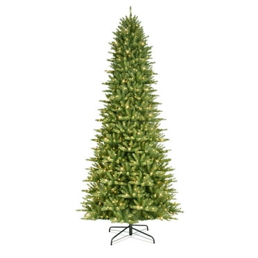 4 1/2 ft. Pre-lit Aspen Green Fir Artificial Christmas Tree in Green ...