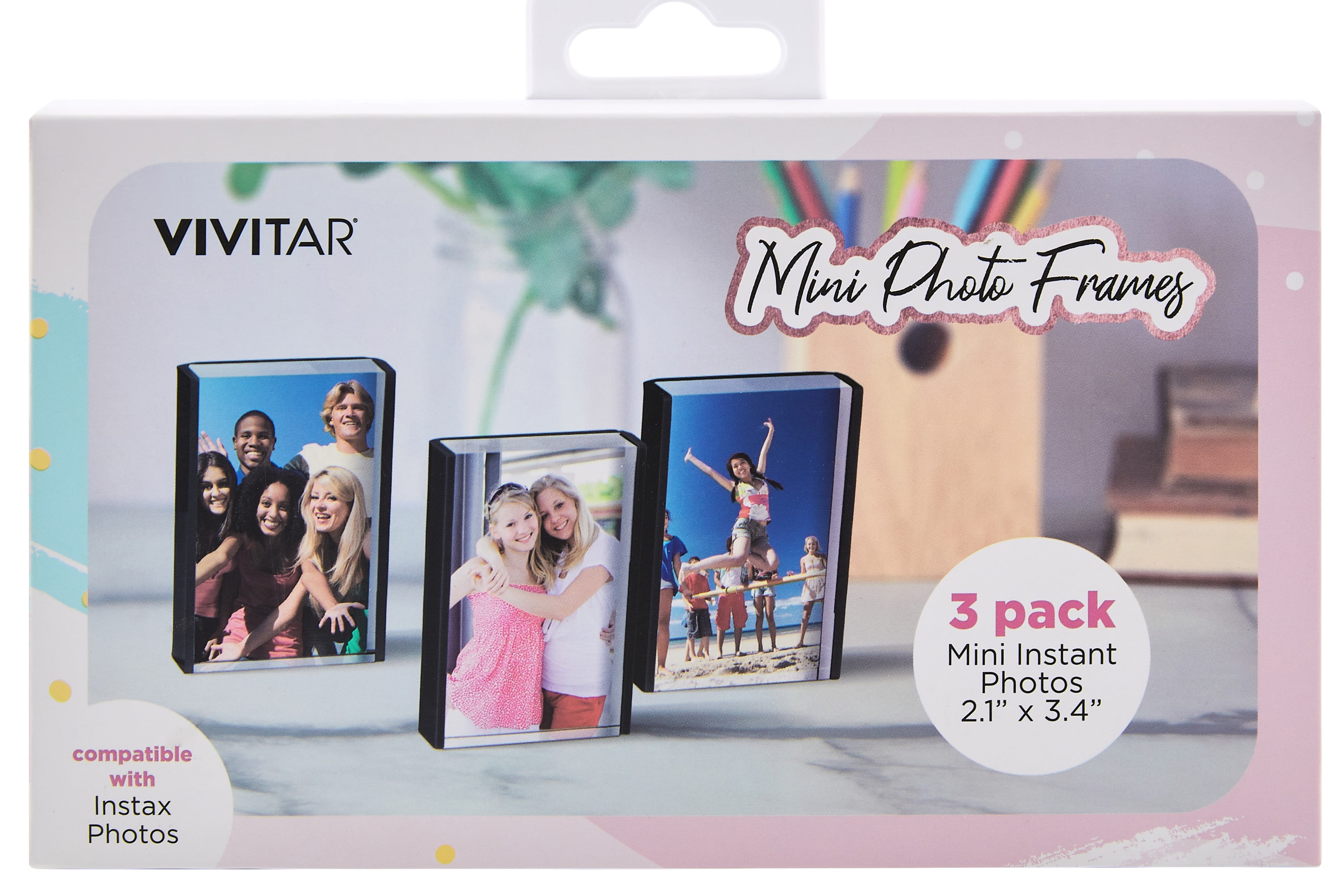 Vivitar Instax Photo Frame, Two Photo Frame for 2.1 x 3.4 or 4 x6; Multiuse  Frame with Smooth Finish