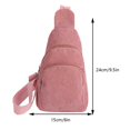 thumbnail image 3 of Bolso bandolera para mujer, bolso informal de estilo callejero con correa ajustable de pana para mujer, 3 of 6