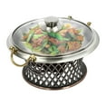thumbnail image 2 of Stainless Steel Chafing Dish Buffet Set Food Warmer Chafer W/ Clear Lid 1-1.5L, 2 of 28