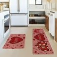 thumbnail image 2 of Pink Love Be Mine Red Heart Valentine''s Day Decorative Kitchen Mats Set of 2, Home Party Low-Profile Home Kitchen Rugs - 17x29 and 17x47 Inch, 2 of 6