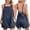 🔥 Dark Blue, variant on Sentmoon Jean Jumpsuit for Women Jean Romper Jumpsuit Shorts Fashion Adjustable Strap Washed Denim Overalls Loose Fit Pocket Design Trendy Romper Casual Playsuit for Relaxed Outings or Travel