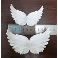 thumbnail image 3 of Alas de ángel multicolores de oro blanco, accesorios para manualidades navideñas, decoración para tartas, alas de plástico de 8/10 cm, 3 of 5