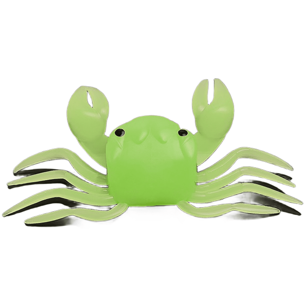 GRIMPEX Silicone Crab Lure 10Pcs 6.5cm 3.2G Lifelike Detail Soft Bait for Saltwater Use 2#Green