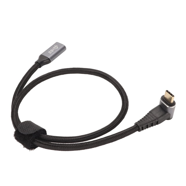 Cable USB macho a hembra, cable USB C 3.1 macho tipo C macho a hembra, cable de extensión USB C de ángulo recto, diseño fácil de usar