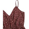 thumbnail image 3 of Women's Leopard Print Wrap Spaghetti Strap Romper Cami Jumpsuit, 3 of 5