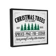 thumbnail image 3 of Stupell Industries Christmas Trees Vintage Sign Graphic Art Jet Black Floating Framed Canvas Print Wall Art, Design by Lettered and Lined, 3 of 8