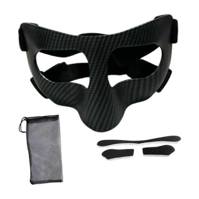 Protector nasal para nariz rota, protector facial deportivo, funda protectora ajustable, protector facial deportivo, protector para gimnasio, fútbol Diadema negra
