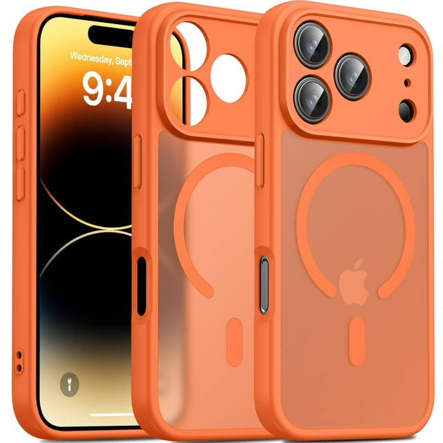 Funda Magnética Oterkin para iPhone 17 Pro en Naranja Mate
