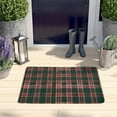 thumbnail image 2 of Green and Red Christmas Plaid Pattern Flannel Non Slip Door Rugs,Washable Door Mats Indoor,Decorative Door Mats,Dirt-Resistant and Absorbent Doormat for Entrance,Bedroom,Kitchen,Bathroom,31.5"x17", 2 of 4