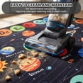 thumbnail image 4 of Outer Space Kids Rug Carpet for Playroom, ABC Educational Learning Area Rug, Non-Slip Solar System Road Play Rug for Bedrooms Classroom Nursery Decor Black78.7X59Inch, 4 of 5
